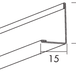 Ecophon connect vinkelskinne 15 x 22 mm