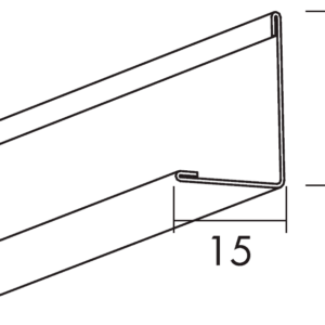 Ecophon connect vinkelskinne 15 x 22 mm